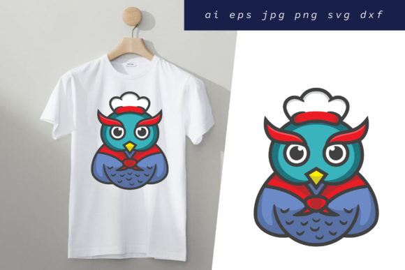 Download Owl Chef Illustration T-shirt Design - Design Collection