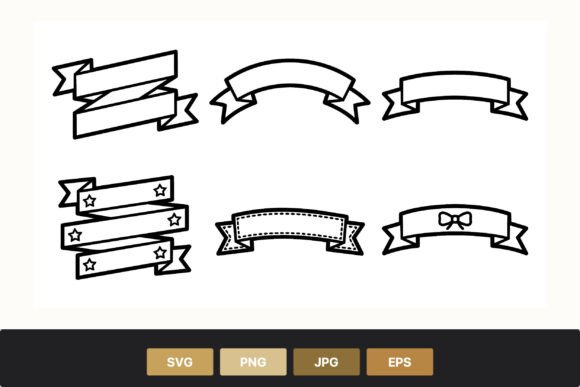 Download Ribbon Banner Vector Flat Design - Design Collection