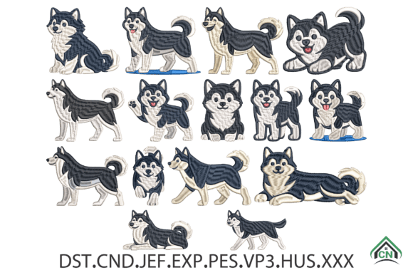 Download Siberian Husky Dog Embroidery Designs - Design Collection