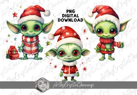 Download Christmas Holiday Space Alien Design PNG - Design Collection
