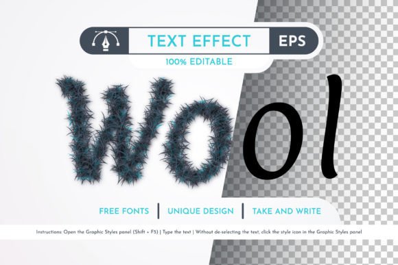 Download Dark Wool Editable Text Effect - Wool Collection