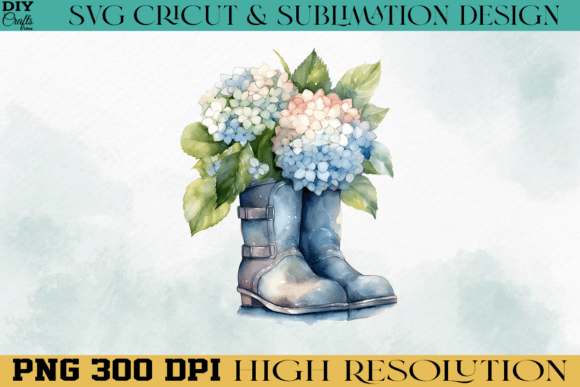 Download Flowers Shoes PNG Watercolor Design - Design Collection