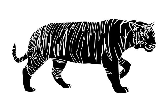Download Tiger Vector Design Solid Color - Design Collection