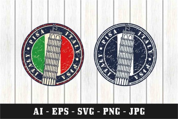 Download Pisa Tower, Italy Badge Vector Design - Design Collection