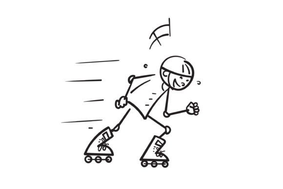 Download Doodle Person Play Inline Skate - Skate Collection