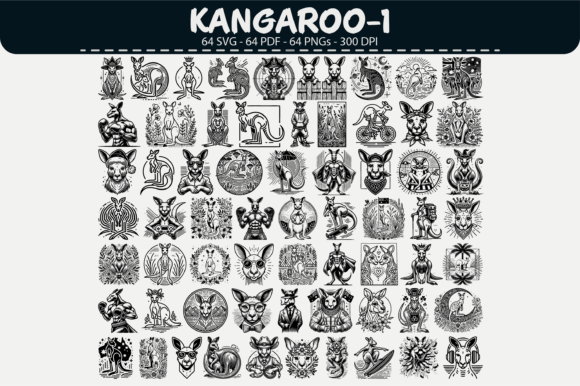 Download Kangaroo Vector Clipart – 64 Designs - Design Collection