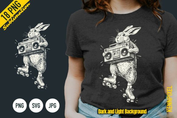 Download Rabbit Bunny Roller Skate and Radio - Skate Collection