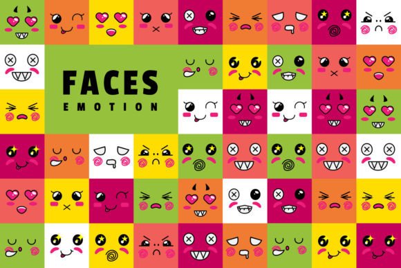 Download Simple Flat Design Expressive Emotions - Design Collection