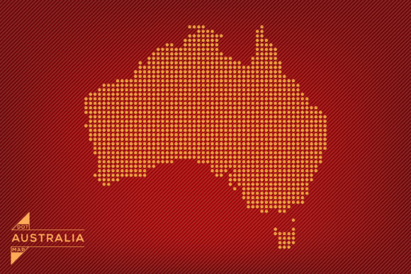 Download Emoji Dot Map of Australia Vector Design - Design Collection