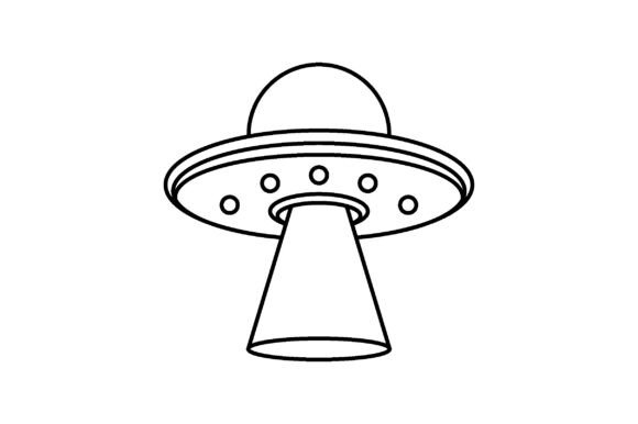 Download Ufo Icon Alien Vector Design Outline - Design Collection