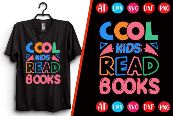 Download Cool Kids Read Books T-shirt Design - Design Collection