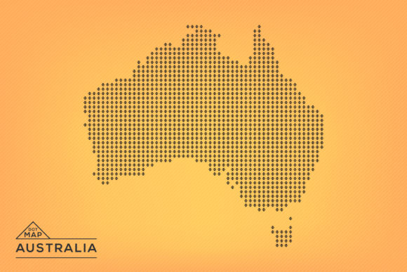 Download Pixel Dot Map of Australia Vector Design - Design Collection