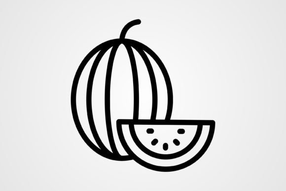 Download Watermelon Vector Icon Design - Design Collection