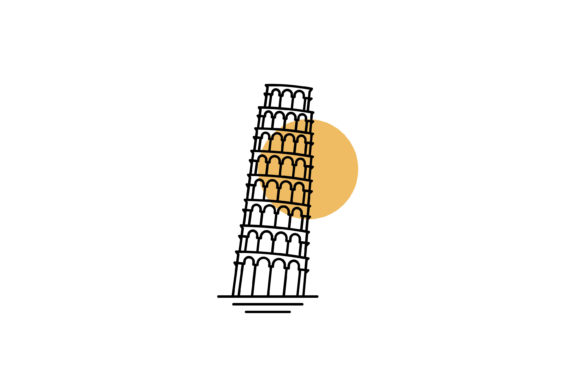 Download Pisa Tower Line Art Icon Logo Design - Design Collection
