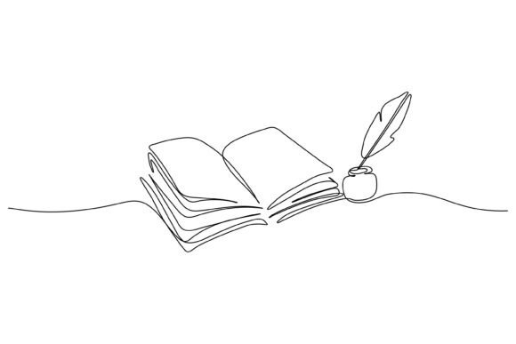 Download Continuous Line Design from Old Book - Design Collection