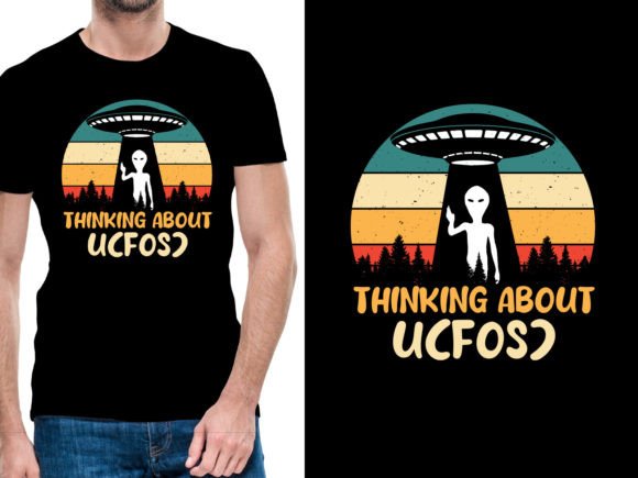 Download Thinking About Ufo Alien Tshirt Design - Design Collection