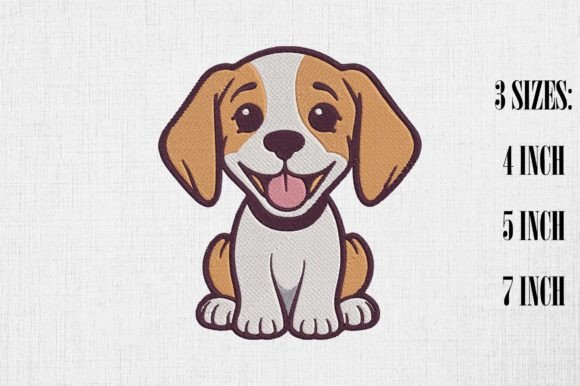 Download Cute Kawaii Beagle Dog Embroidery Design - Design Collection