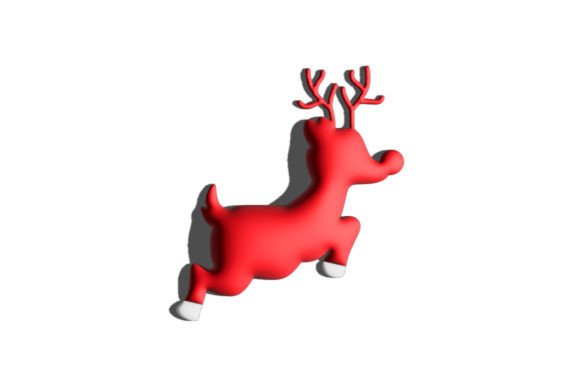 Download 3d Christmas Deer Graphic Design Vector - Design Collection