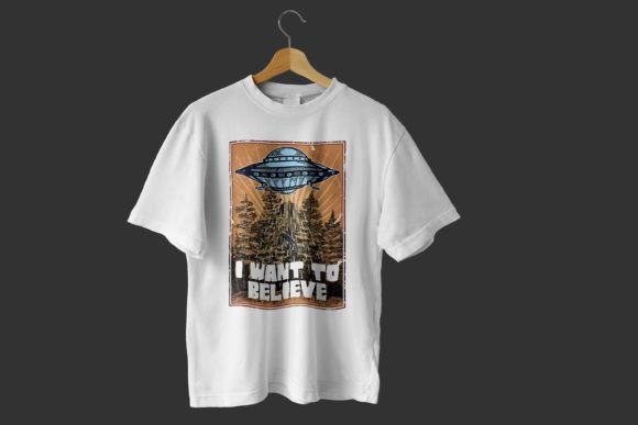 Download I Want to Believe UFO Alien Design - Design Collection