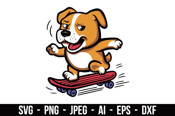 Download Dog Skateboard Adventure SVG - Skate Collection