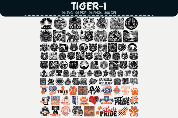 Download Tiger Vector Clipart – 96 Designs - Design Collection