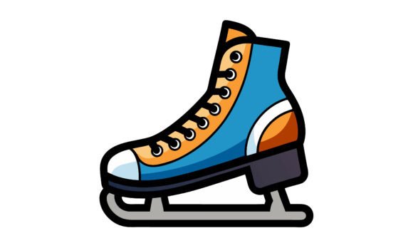 Download Colorful Ice Skate Illustration. - Skate Collection