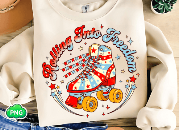 Download Retro Patriot Roller Skate, 4th of July - Skate Collection