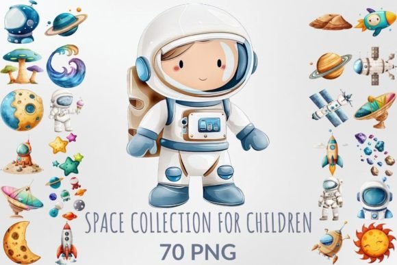 Download Watercolor Space Collection for Children - Child Collection