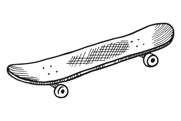 Download Skateboard Icon. Urban Street Sport Draw - Skate Collection
