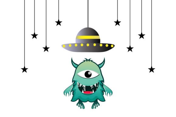 Download Funny Alien Vector Illustration Design - Design Collection