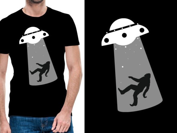 Download Alien Bigfoot UFO Tshirt Design - Design Collection