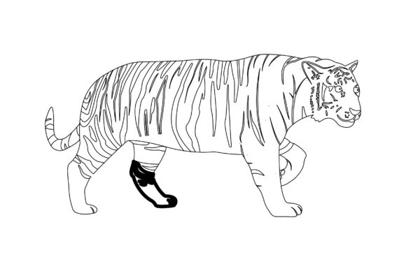 Download Tiger Vector Design Outline - Design Collection