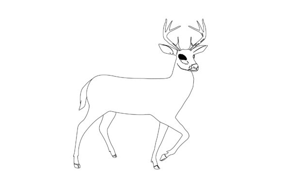 Download Deer Vector Design Outline - Design Collection