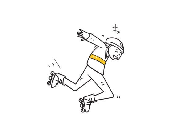 Download Doodle Person Play Inline Skate - Skate Collection