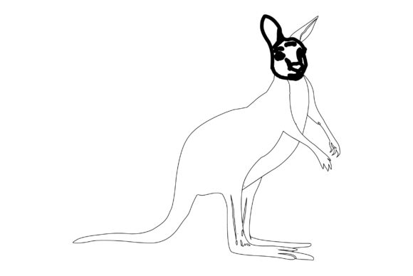 Download Kangaroo Vector Design Outline - Design Collection