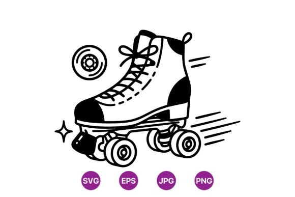 Download Retro Roller Skate Illustration - Skate Collection